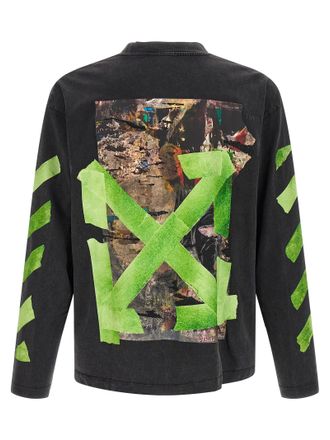 Off-white Graphic Logo Print T-Shirt - Black