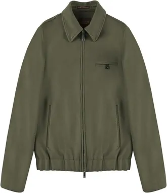 Montedoro Red zip bomber jacket - men - Virgin Wool/Polyamide/Cashmere/Viscose/Polyurethane - 46 - Green