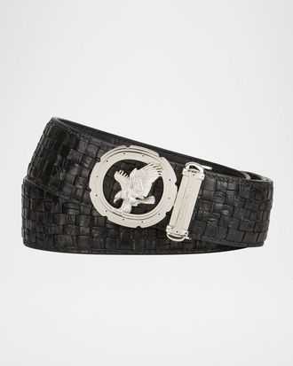 Stefano Ricci Men & apos;s Crocodile Belt with Eagle Buckle