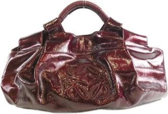 Loewe Pre-owned Handbags, female, Red, Size: ONE SIZE Pre-owned Nappa Aire Patent Leather Bag