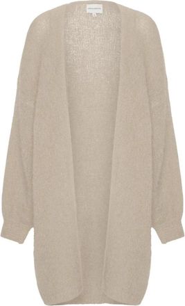 Americandreams Lee Midi Cardigan - Dames - Vesten - Beige - S/M - Wol - Truien & Vesten