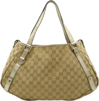 Gucci Beige Gg Canvas Abbey Tote (Authentic Pre-Loved)