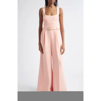 Reiss Dia Piping Detail Jumpsuit in Pink at Nordstrom, Size 10