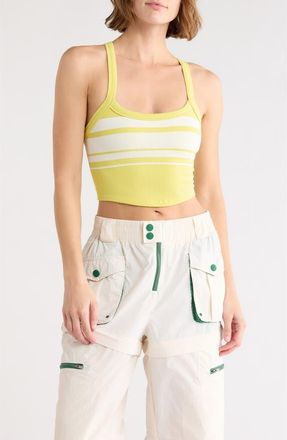 Free People FP Movement All Clear Stripe Camisole in Chartreuse at Nordstrom Rack, Size X-Large