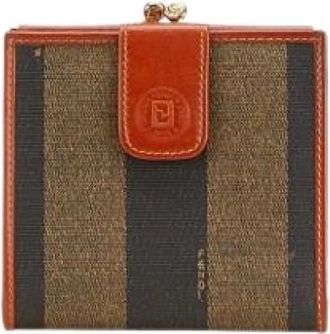 Fendi Pre-owned Wallets, female, Brown, Size: ONE SIZE Pre-owned Vintage Plastic Wallet