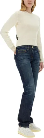 Palm Angels Straight Leg Cotton Jeans - Blue