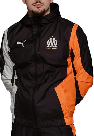 Puma 23/24 Olympique de Marseille S Black Flat Dark Gray Rickie Orange, Black