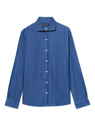 Brooks Brothers spread-collar denim shirt - Blue