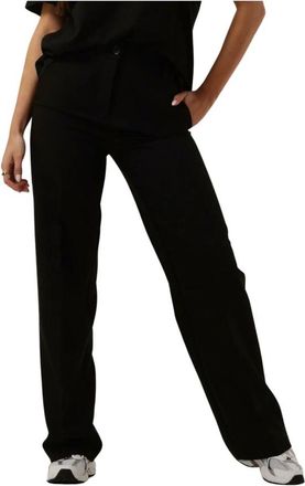Notre-V Elegante Zwarte Broek - Dames - Wijde Broeken - Zwart - XL - Broeken