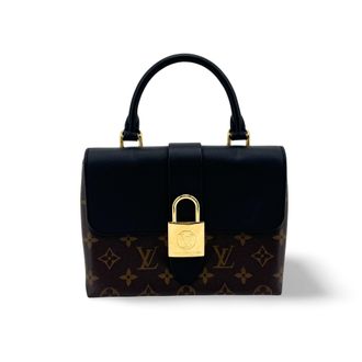 Louis Vuitton Locky Monogram Canvas With Leather Black Canvas Handbag (Pre-Owned)