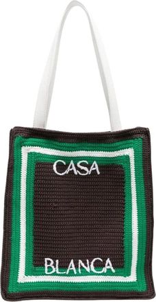 Casablanca Tassen, Dames, Veelkleurig, ONE Size, Monogram Haakwerk Shopper