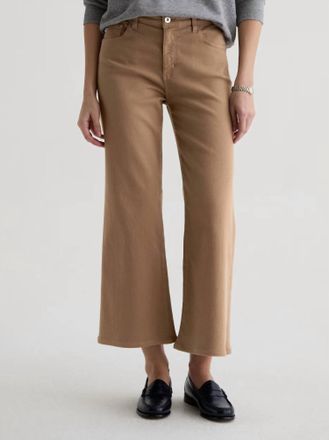 A Gold E Saige Wide Leg Crop Jeans In Melange Stone