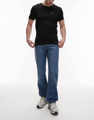 Lee Haden - Jeans a fondo ampio blu medio slavato