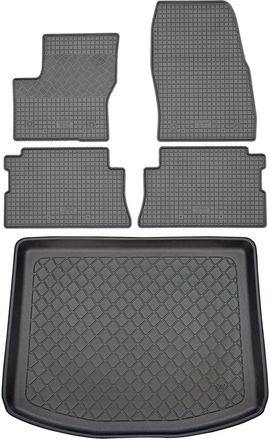 OEM Juego De Alfombrillas De Goma Para Coche Y Alfombrilla Para Maletero Para Ford Kuga Ii Suv (5 Puertas) De Febrero De 2013 A Marzo De 2020