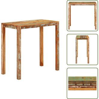 vidaXL The Living Store Tavolo da Bar 112x55x108 cm in Legno Massello di Recupero - Tavolo da pranzo in legno