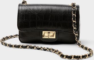 Simons Womens Croc-like leather evening bag Exclusive collection from Italy
