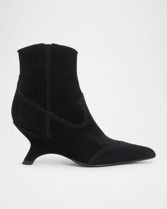 SIMKHAI Shadow Suede Western Booties