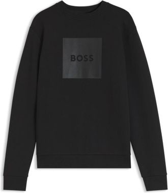 BOSS Stretch-cotton crewneck sweatshirt