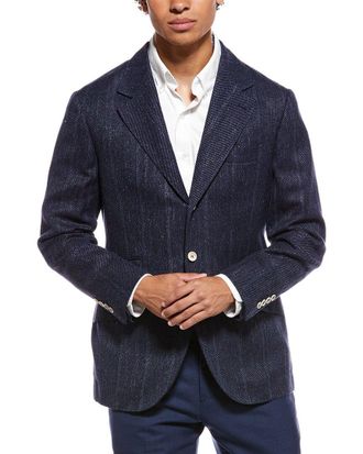 Brunello Cucinelli Linen, Silk, & Wool-Blend Blazer