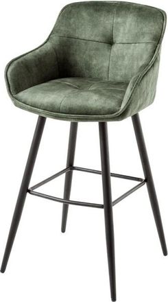 Global Interiors Design Barstuhl Elefantis mit Armlehnen - Samt Grün
