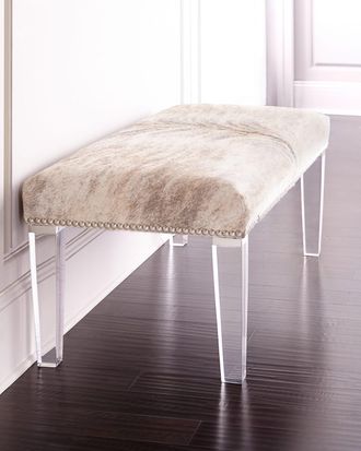 Massoud Brindle Hair On Hide Bench, 47