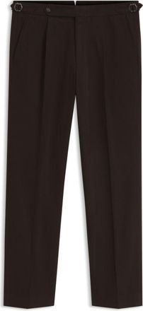 BOSS Patterned tapered-fit pants in Italian cotton