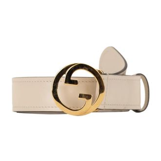 Gucci Riemen - Heren - Riemen - Beige - 80 CM - Leer - Accessoires