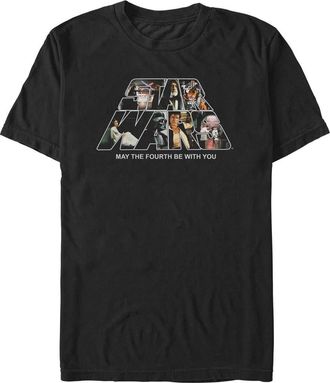 Star Wars Mens Star Wars Classic Logo Collage May The Fourth Graphic T-Shirt in Black at Nordstrom, Size Xxx-Large