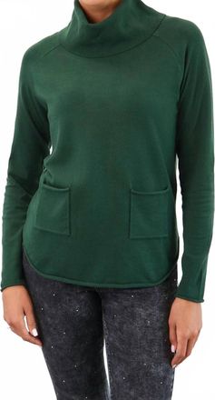 FDJ Cowl Neck Sweater In Dark Spruce