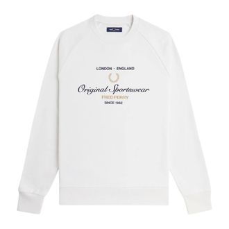Fred Perry Uomo, Felpe, Bianco, S, new