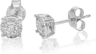 Vir Jewels 1/6 cttw Round Cut Lab Grown Diamond Stud Earrings Prong Set In 925 Sterling Silver