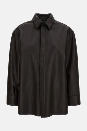 Bottega Veneta Camicia In Pelle Semi Lucida