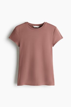 H&M Figurnahes T-Shirt aus Mikrofaser - Pink