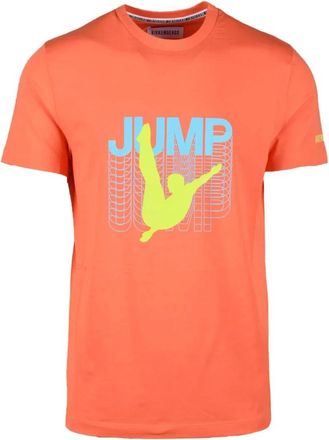 Dirk Bikkembergs Katoen Elastaan T-shirt - Heren - T-shirts - Oranje - M - Katoen - Tops