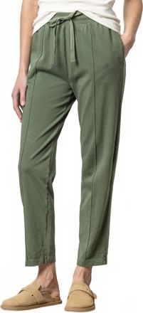 Lilla P Front Seam Straight Leg Pants In Elm