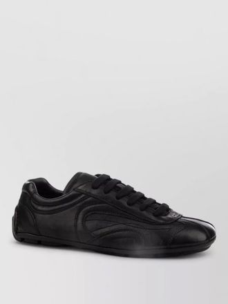 Prada lace up low top sneakers rubber sole