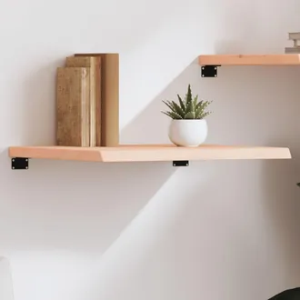 vidaXL Vidaxl - Estante De Pared Madera Maciza Roble Sin Tratar 60x60x(2-4) Cm