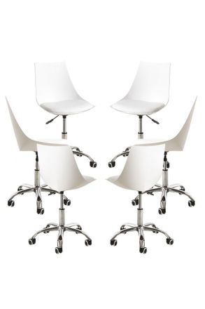 Regalos Miguel Regalos Miguel - Packs Sillas - Pack 6 Sillas Blok Office - Blanco