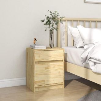 vidaXL Comodino 40x31x50 cm in Legno Massello di Pino - Vidaxl