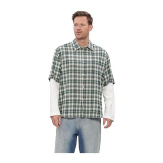New Amsterdam Surf Association Overhemden, Heren, Groen, L, Double Layer Shirt