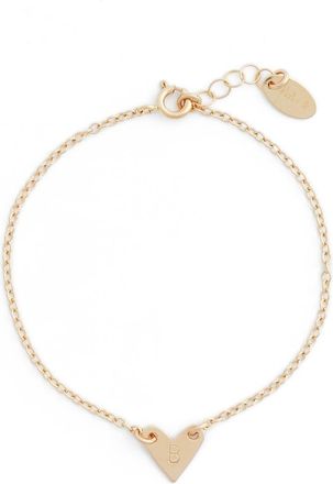 Nashelle Initial Heart Bracelet in Gold-B at Nordstrom