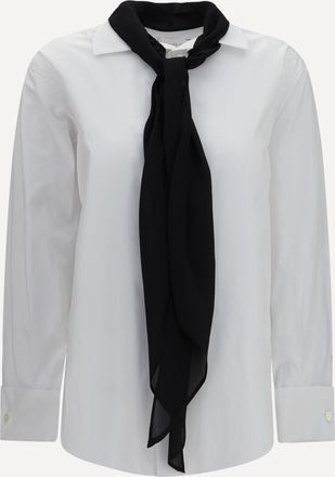 sacai Camicia in popeline di cotone con foulard Woman 2