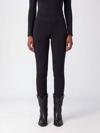Sportmax Stretch Technical Fabric Leggings with Elasticated Waist and Skinny Fit