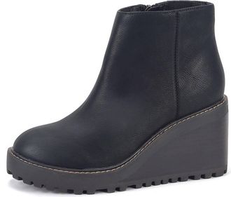 Yellow Box Womens Alexis Wedge Ankle Boot In Black