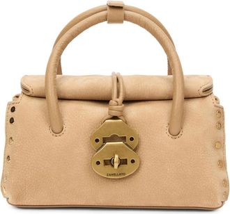 Zanellato Postina Leren Handtas - Dames - Handtassen - Beige - ONE Size - Leer - Tassen