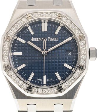 Audemars Piguet Royal Oak 50th Anniversary Automatic Diamond Blue Dial Ladies Watch 77451ST.ZZ.1361ST.02