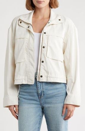 Caslon Crop Utility Jacket in Ivory Pristine at Nordstrom Rack, Size X-Large