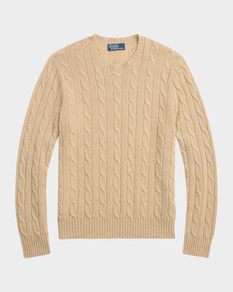 Polo Ralph Lauren Men & apos;s The Iconic Cable-Knit Cashmere Sweater
