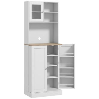 HOMCOM Alacena de cocina 60x35x169 cm blanco