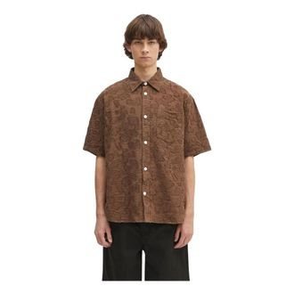 Norse Projects Short Sleeve Shirts - Heren - Korte mouwen Overhemden - Bruin - L - Overhemden